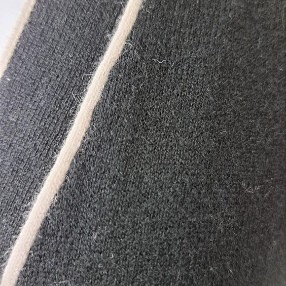 L'AGENCE Black and White Ronny Piped Wool and Cotton Cardigan Size XS - Picture 10 of 12